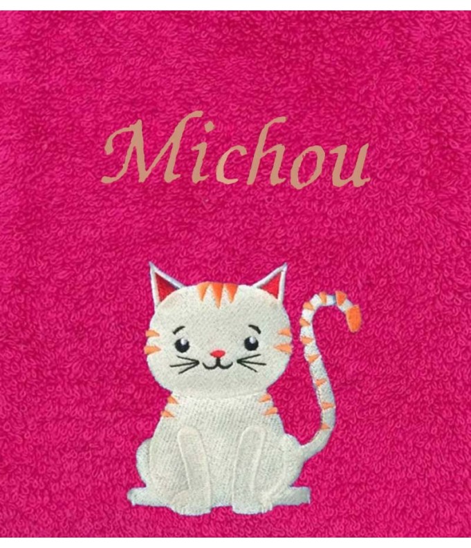 Drap de Bain Chat 4 Personnalisé 70X140