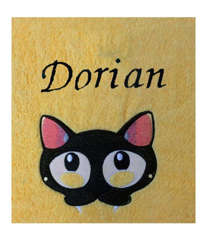 Drap de Bain Chat 8 Personnalisé 70X140