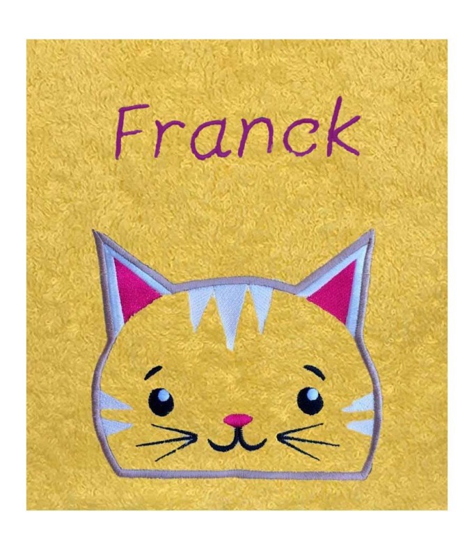 Drap de Bain Chat 12 Personnalisé 70X140