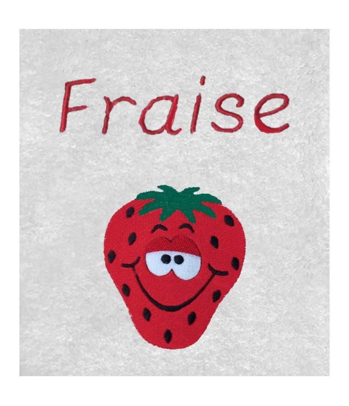 Drap de Bain Fraise Personnalisé