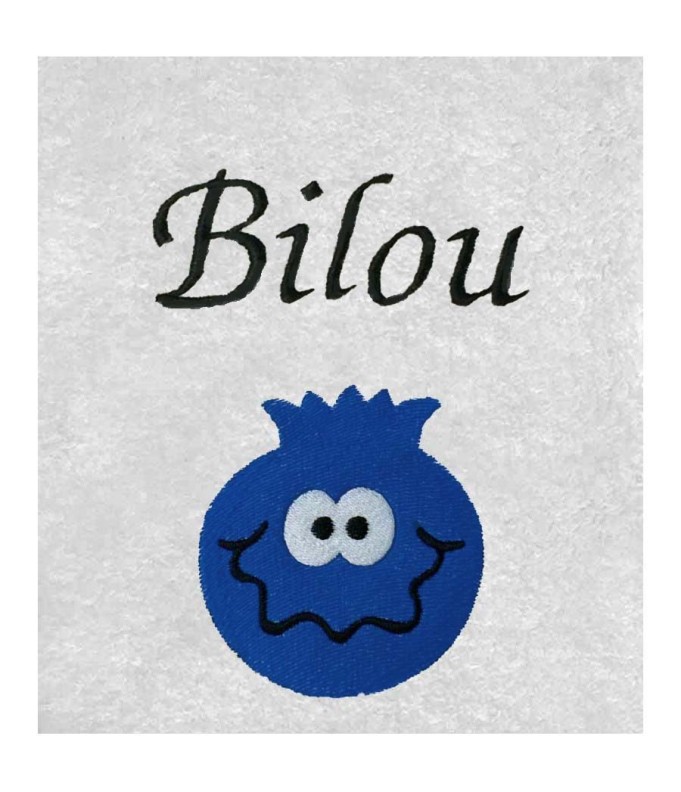 Drap de Bain Myrtille Personnalisé