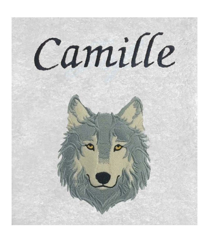 Drap de Bain Loup 8 Personnalisé