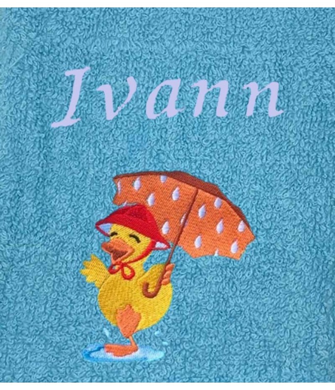 Drap de Bain Poussin sous la Pluie Personnalisé