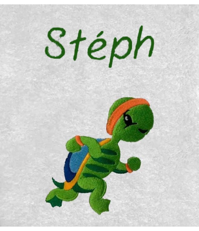 Drap de Bain Tortue Footing Personnalisé