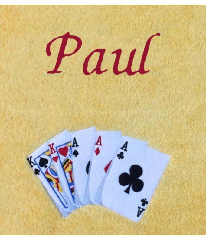 Drap de bain poker personnalisé