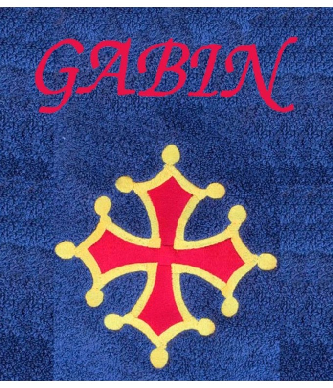 Drap de Bain Croix Occitane Personnalisé