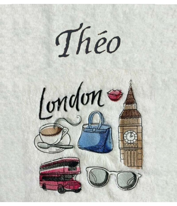 Drap de Bain Londres Personnalisé 70X140