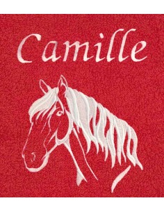 Drap de Bain 100X150 Cheval Personnalisé