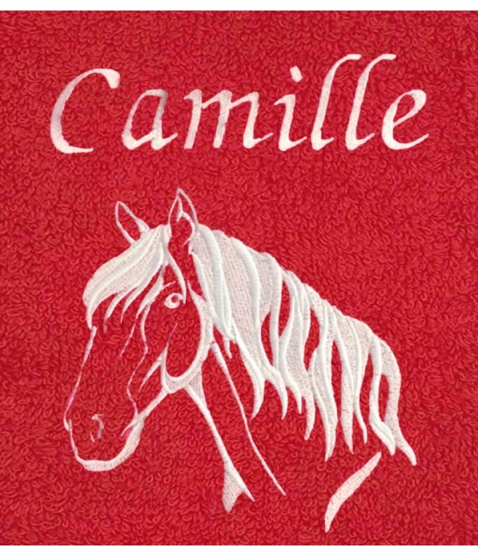Drap de Bain 100X150 Cheval Personnalisé