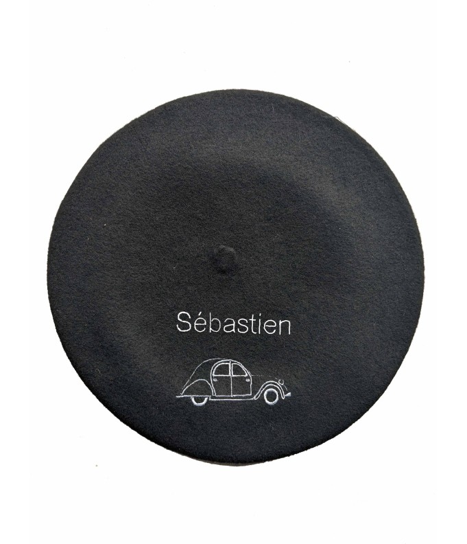 Béret 2 chevaux personnalisé