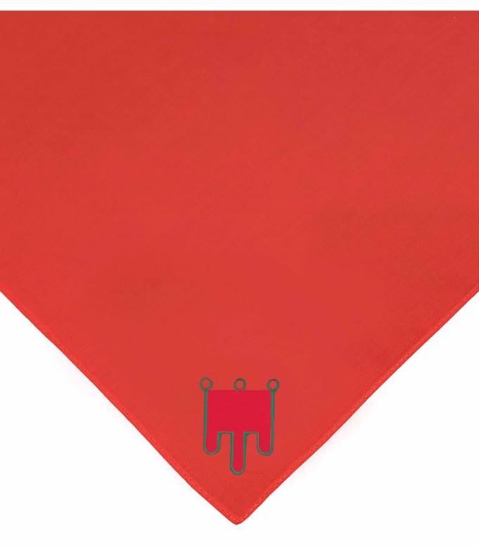 Foulard rouge Auvergnat Brodé