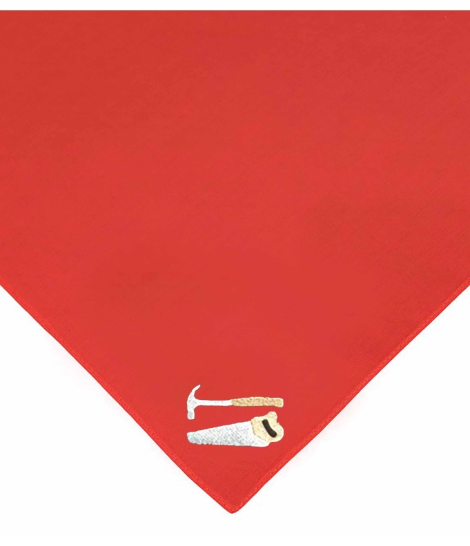 Foulard rouge Charpentier Brodé