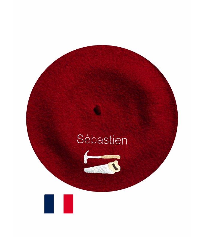 Béret Charpentier fabriqué à Bayonne et personnalisé à Osses