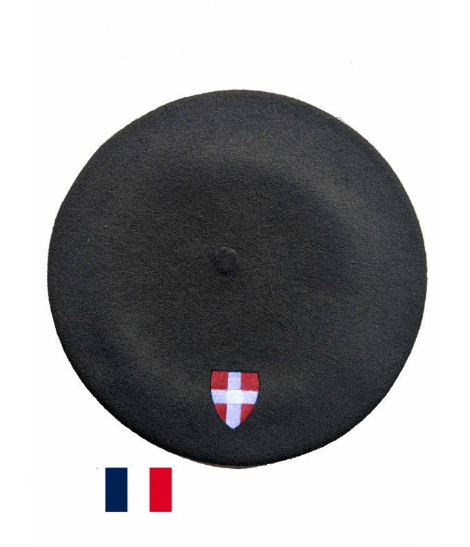 Béret savoyard noir fabriqué à Bayonne