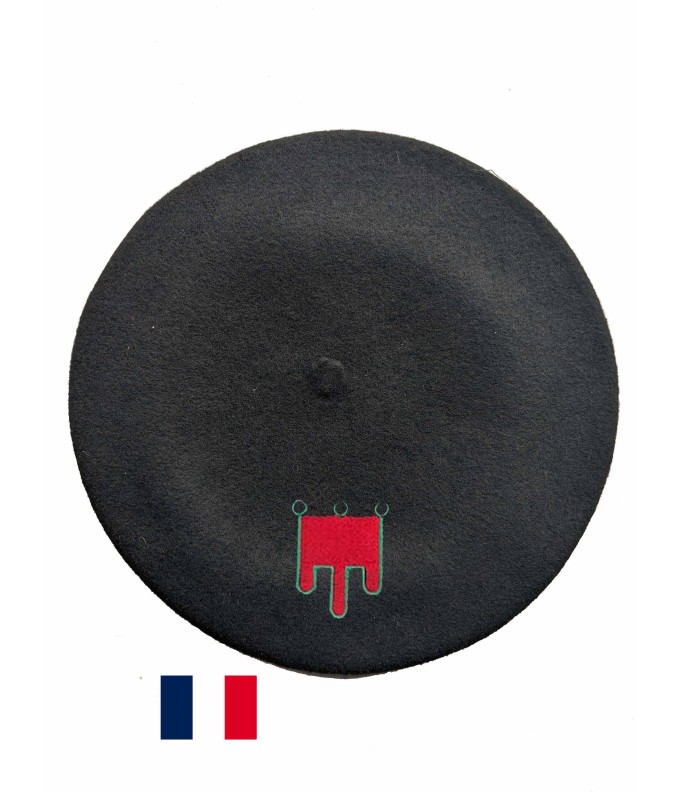 Béret auvergnat noir fabriqué à Bayonne