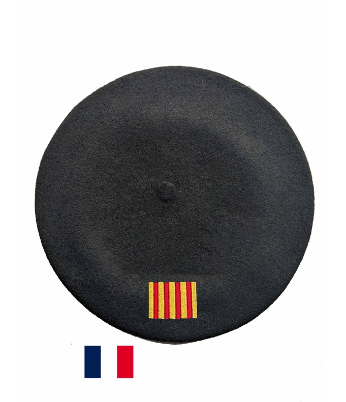 Béret Provence noir fabriqué à Bayonne