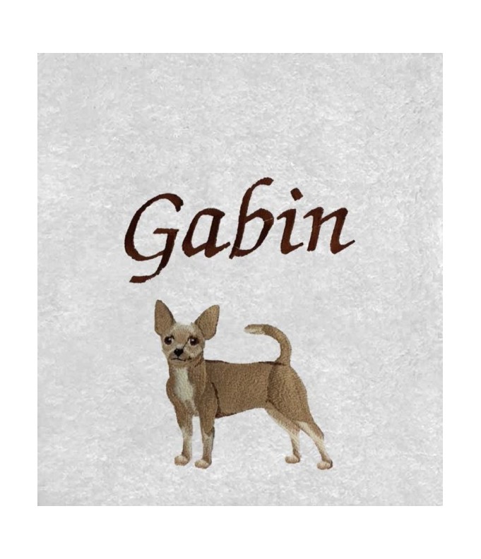 Drap de Bain Chihuahua Personnalisé 70X140
