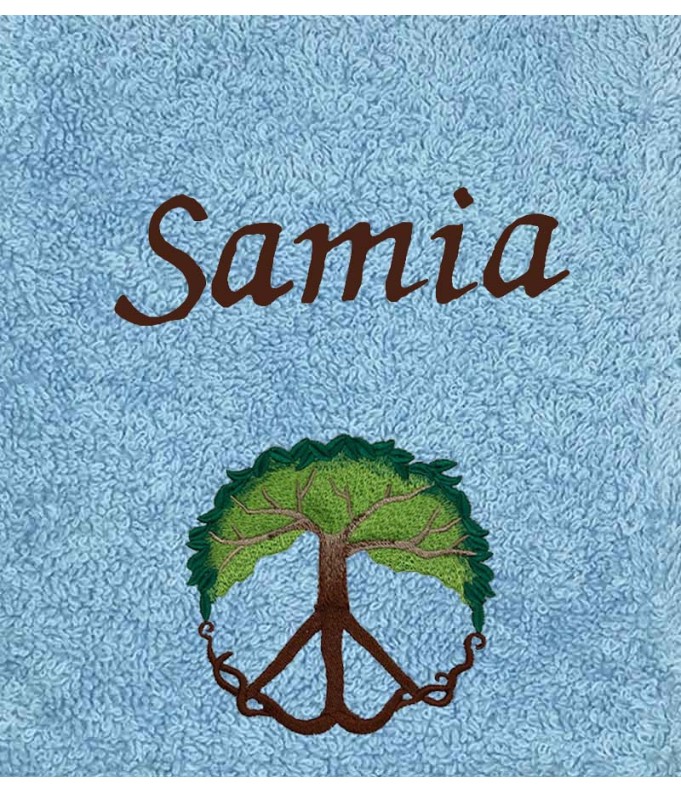 Drap de Bain Arbre de Paix Personnalisé