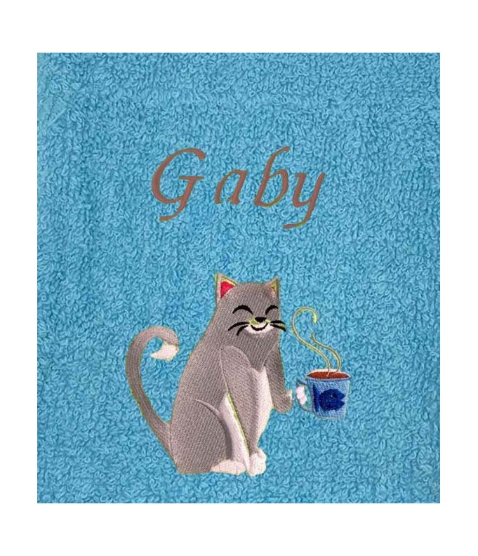 Drap de Bain Chat 10  Personnalisé 70X140
