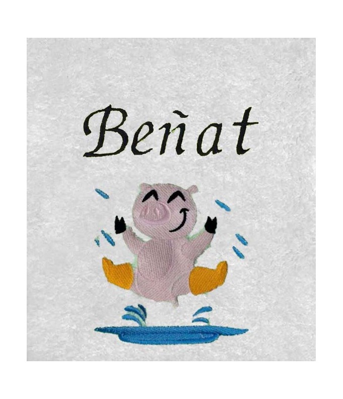 Drap de Bain Cochon 2 Personnalisé 70X140