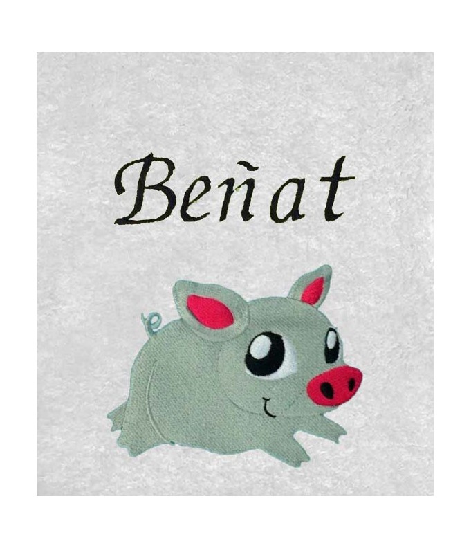 Drap de Bain Petit Cochon Personnalisé 70X140
