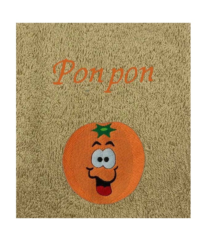 Drap de Bain Orange Personnalisé