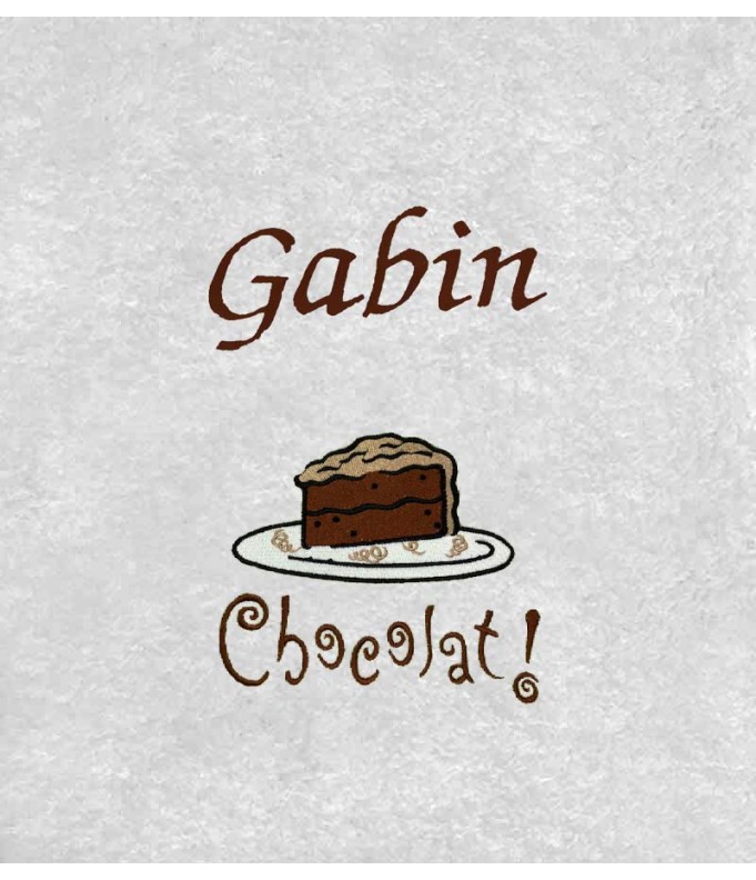 Drap de Bain Gateau au chocolat Personnalisé