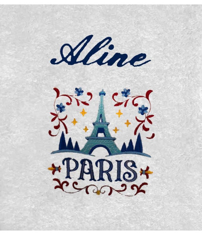 Drap de Bain Tour Eiffel Personnalisé 70X140