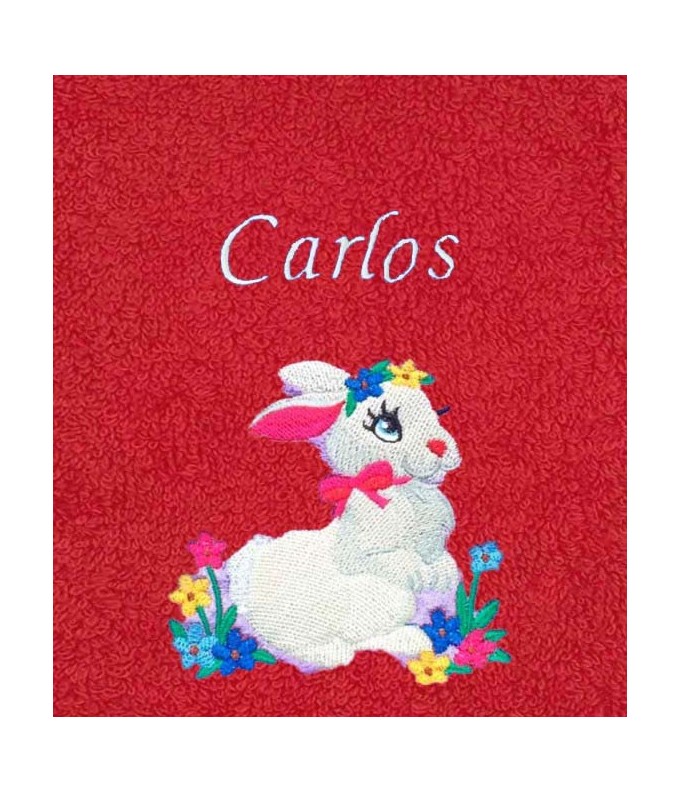 Drap de Bain Lapin Personnalisé