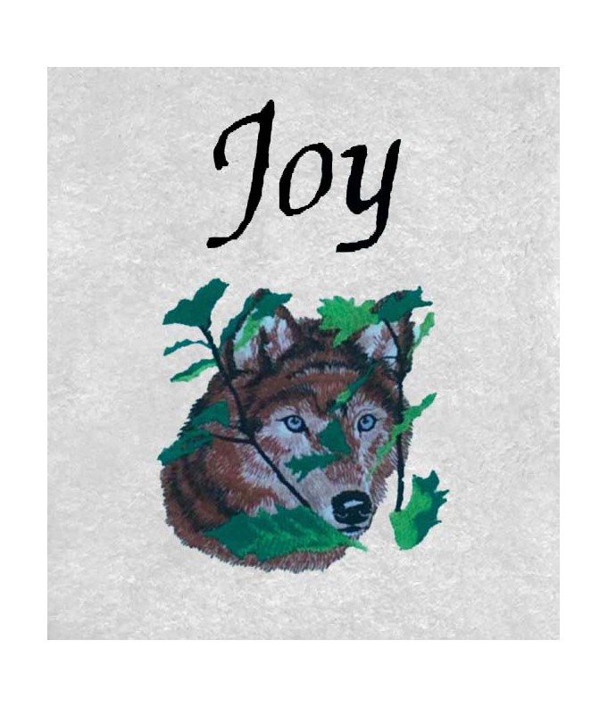 Drap de Bain Loup 2 Personnalisé
