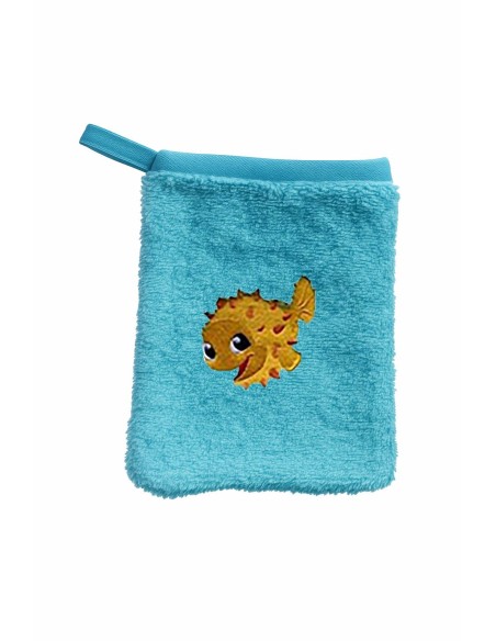 Gant de toilette enfant motif poisson 1