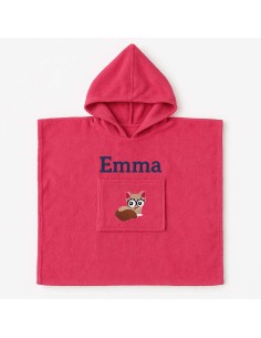 Poncho personnalisé avec motif chat
