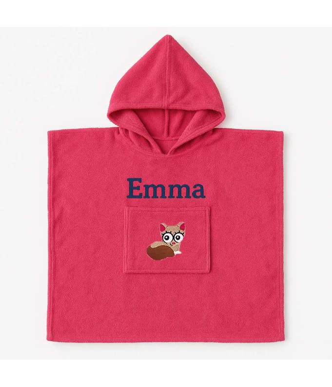 Poncho personnalisé avec motif chat