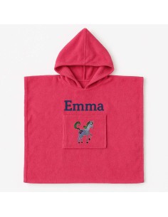 Poncho personnalisé avec motif licorne