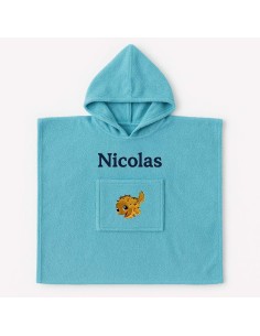 Poncho personnalisé avec motif poisson 1