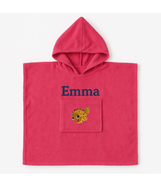 Poncho personnalisé avec motif poisson 1