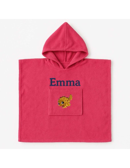 Poncho personnalisé avec motif poisson 1