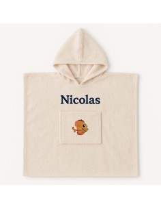 Poncho personnalisé avec motif poisson 2