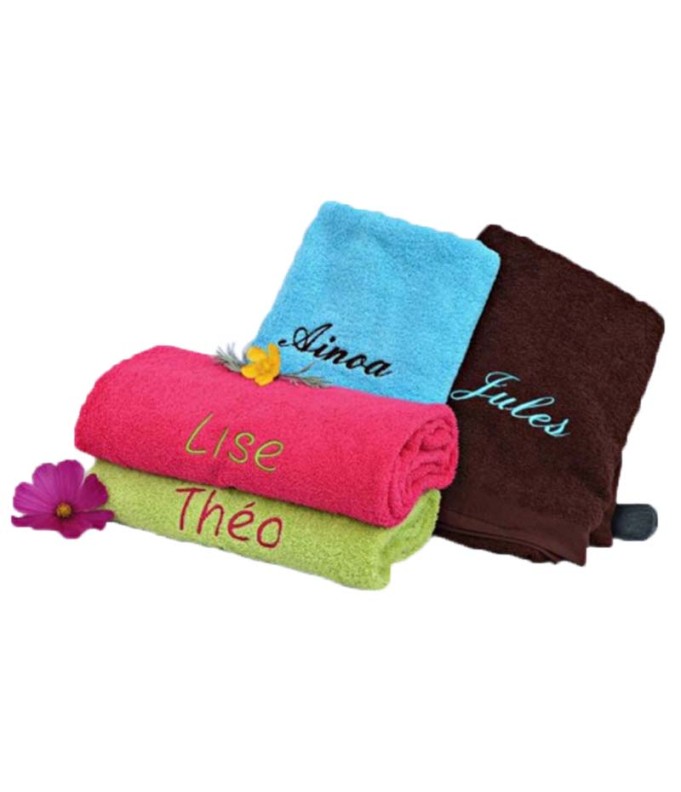 Pack Drap de Bain Personnalisé 70 X 140 cms + Serviette personnalisée 50 x 100 cms
