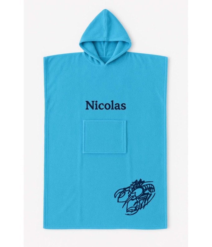 Poncho ado et adulte personnalisé avec motif cancer