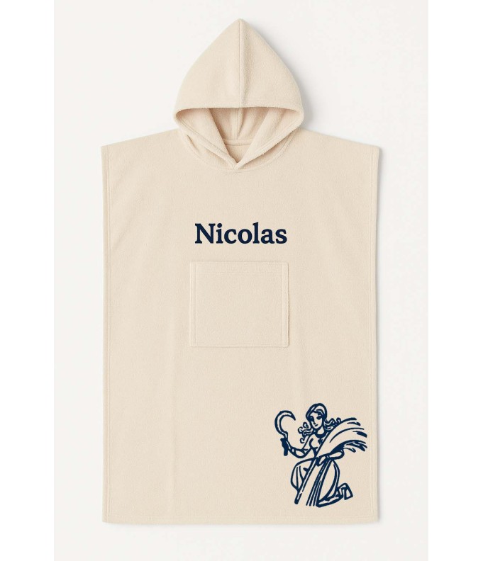 Poncho ado et adulte personnalisé avec motif vierge