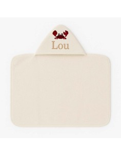 Maxi Cape de bain personnalisée avec motif crabe