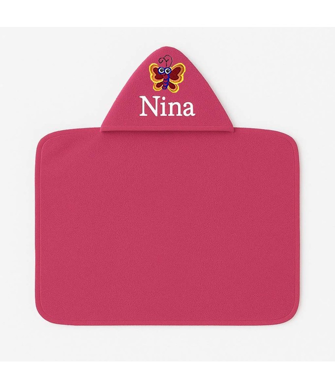 Maxi Cape de bain personnalisée avec motif papillon