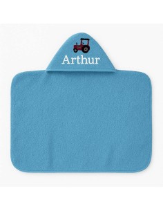 Maxi Cape de bain personnalisée avec motif tracteur