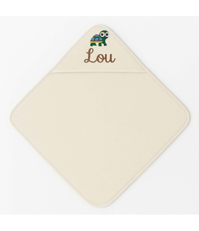 Cape de bain personnalisée avec motif tortue