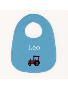 Bavoir personnalisé avec motif tracteur