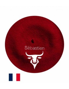 Béret taureau fabriqué à Bayonne et personnalisé à Osses