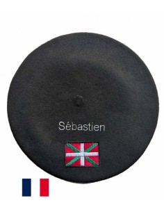 Béret Drapeau basque fabriqué à Bayonne et personnalisé à...