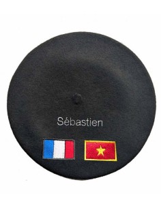Béret France et Vietnam personnalisé