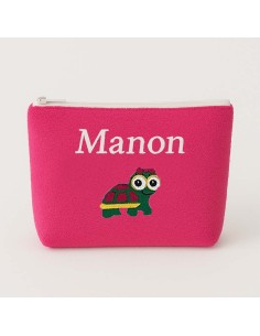 Trousse de toilette personnalisée avec motif tortue fille